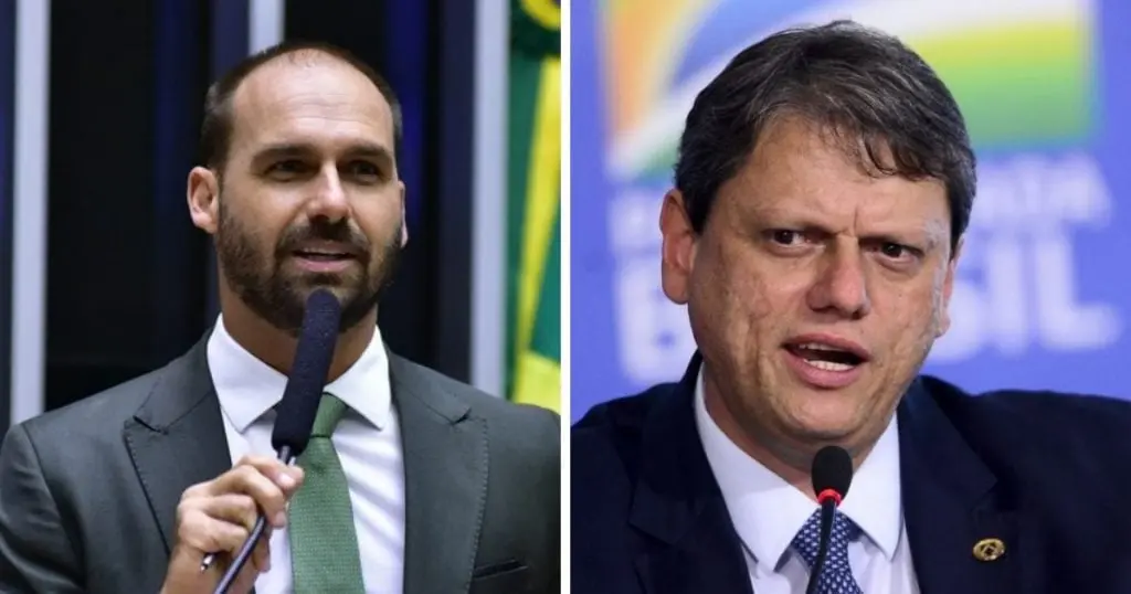 Eduardo Bolsonaro declara “guerra” ao governador Tarcísio e escancara o racha na direita vassalocrata