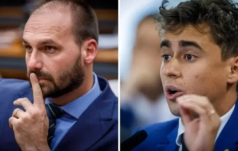 “Você podia ajudar mais”: Eduardo Bolsonaro acusa Nikolas Ferreira de ser “pouco ativo” e orquestrar ataques