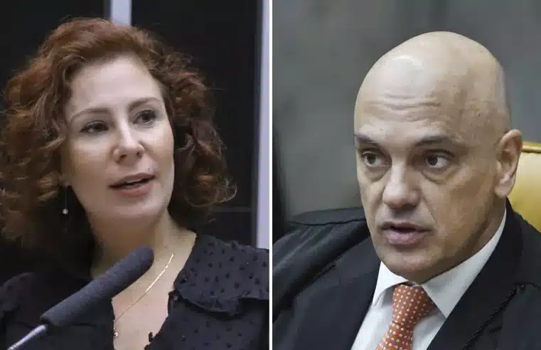 Moraes libera perfis de Carla Zambelli nas redes sociais com advertência e multa