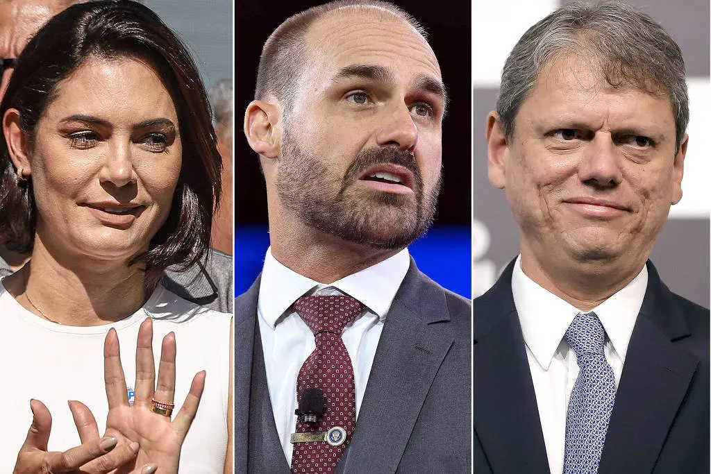 Eduardo Bolsonaro rejeita chapa Tarcísio-Michelle para 2026 e define disputa familiar