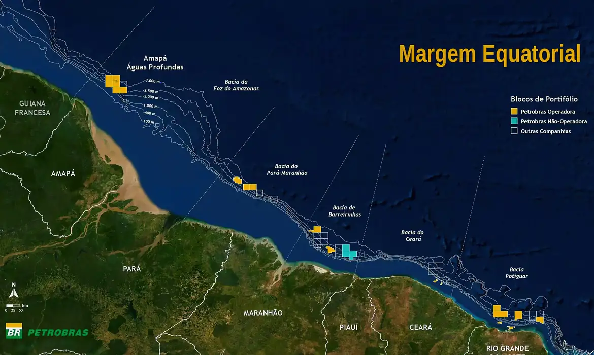 Margem Equatorial pode agregar R$ 419 bi ao PIB, aponta estudo da Petrobras